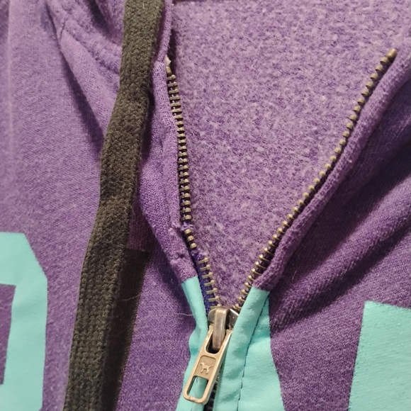 PINK Victoria’s Secret Purple Hoodie Sweatshirt Basic Style circa 2012 Size L - Picture 9 of 9